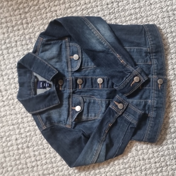 GAP Kids Denim Jacket Denim Blue Girls - Picture 1 of 3